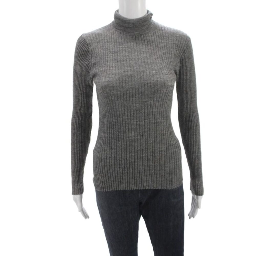 Anine Bing Unisex Gray Turtleneck Pullover Sweater Long Sleeve Size S